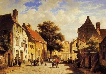 unknow artist European city landscape, street landsacpe, construction, frontstore, building and architecture. 317 Sweden oil painting art